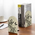 thumbnail image 5 of Lsque Vintage Floral Printed Wood Bookends,Non-Skid Bookend for Shelves,Heavy Duty Support Bookends,Non-Slip Foam Pads for Office, Home, and Library,1 Pair, 5 of 8