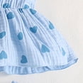 thumbnail image 4 of Xyant Toddler Baby Girl Clothes Knit Floral Fly Sleeve Tops Shorts Cute Summer Spring Outfits Infant Baby Girl Clothing Set (Blue,18-24 Months), 4 of 7