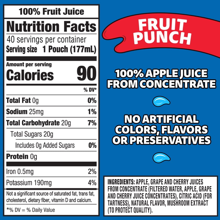 Capri Sun 100% Juice Fruit Punch Blend Pouches, 6 fl oz, 40 Count photo 8