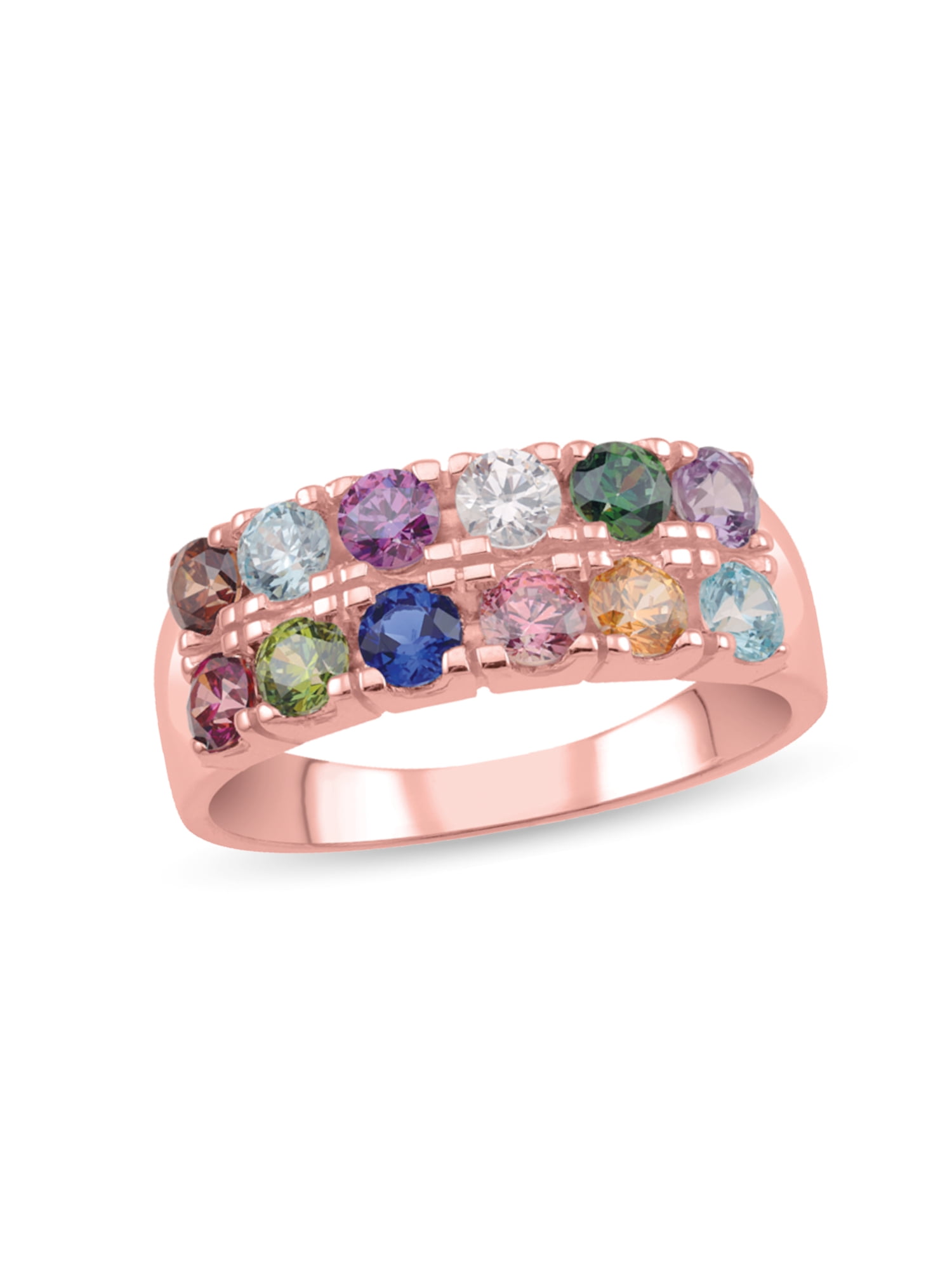 Personalized Birthstone Family Ring in 14K Gold by Jewlster