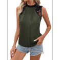 thumbnail image 1 of Blusas Sin Mangas de Encaje para Mujer, Blusas Plisadas de Verano 2025, Blusas Elegantes e Informales Sin Mangas. Verde S, 1 of 9