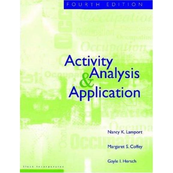 Pre-Owned Activity Analysis and Application (Paperback) 1556424876 9781556424878