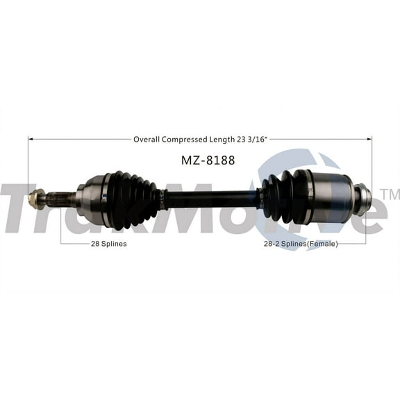 CV Axle Shaft Fits select: 2010-2013 MAZDA 3