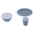 thumbnail image 4 of Juego de vajilla de 12 piezas con rejilla azul oscuro de melamina, taza, tazón y plato para el hogar, restaurante y cocina., 4 of 14