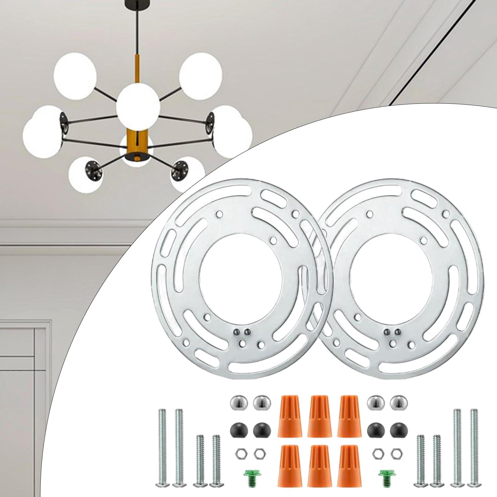 oshhnii 2 Pieces Ceiling Light Fixture Mounting Bracket Round Lightweight Crossbar Plate