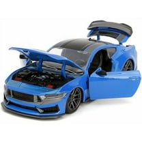 Jada 2024 Ford Mustang Dark Horse Blue Metallic with Black & Gray Stripes Bigtime Muscle Series 1-24 Diecast Model Car(Selections May Vary)
