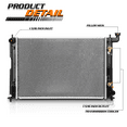thumbnail image 3 of M-AUTO 2776 Aluminum Core Radiator OE Style Replacement For 2005 2006 2007 2008 2009 2010 Scion tC 2.4L, Automatic Transmission Models, 3 of 10