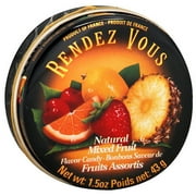 Rendez Vous Natural Mixed Fruit Candy, 1.5 oz (Pack of 12)