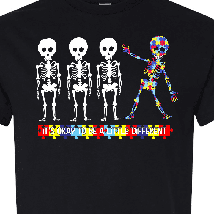 Inktastic It's Okay to Be a Little Different Autism Awareness T-Shirt