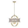 thumbnail image 3 of Golden Lighting 3167-4P OG-PW Colson 4 Light Pendant with Pewter Shade, Olympic Gold, 3 of 4