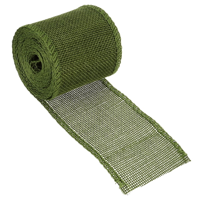 Unique Bargains Rouleau de Jute Filaire 2,36 Pouces de Large 3,28 Yards Décoration Verte