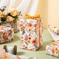 thumbnail image 4 of AllWays Plaza Kraft Floral Wrapping Paper Roll - Mini Roll - 17 Inch x 16.5 Feet - Bright Summer Flower Wrapping Paper, Perfect for Wedding, Birthday, Bridal Shower, Tea Party, 4 of 13