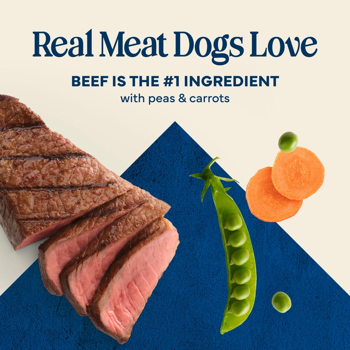 (6 pack) Blue Buffalo Love Made Fresh Dog Food, Refrigerated, Beef Recipe, 1-lb Roll