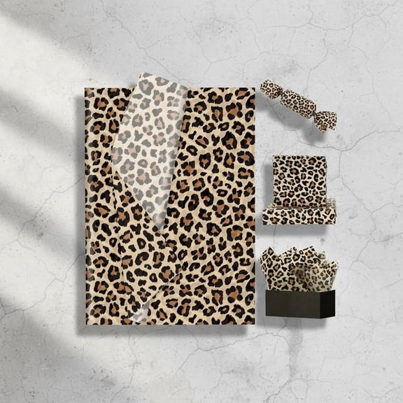 Leopard Print Tissue Paper Gift Wrapping Paper Floral Bouquet DIY Art Crafts Tissue for Wedding Birthday Holiday Party