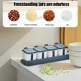 thumbnail image 4 of Four Section Press-Style Seasoning Container Set - Integrated Spice Storage Solution with Easy Access Lids Food Safe Material Kitchen Organization Tool, 4 of 6