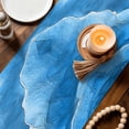thumbnail image 3 of Blue Beach Coastal Table Runner 70 Inches, Summer Nautical Seaside Ocean Ombre Bed Runner Dresser Scarves Tabletop for Indoor Outdoor Parties/Ceremony/Banquet, 13" x 70", 3 of 9