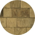 thumbnail image 1 of Ahgly Company Tapis Rond Lavable en Machine Intérieur Transitionnel Brun Selle, 3 Pieds Rond, 1 of 7