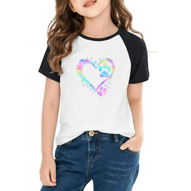 Cowsor T-Shirt Imprimé Mignon pour Garçons et Filles - Tee-Shirt Décontracté à Manches Courtes et Col Rond, Designs Tendance pour Quatre Saisons, École, Fêtes et Séances Photo 3-14 Ans
