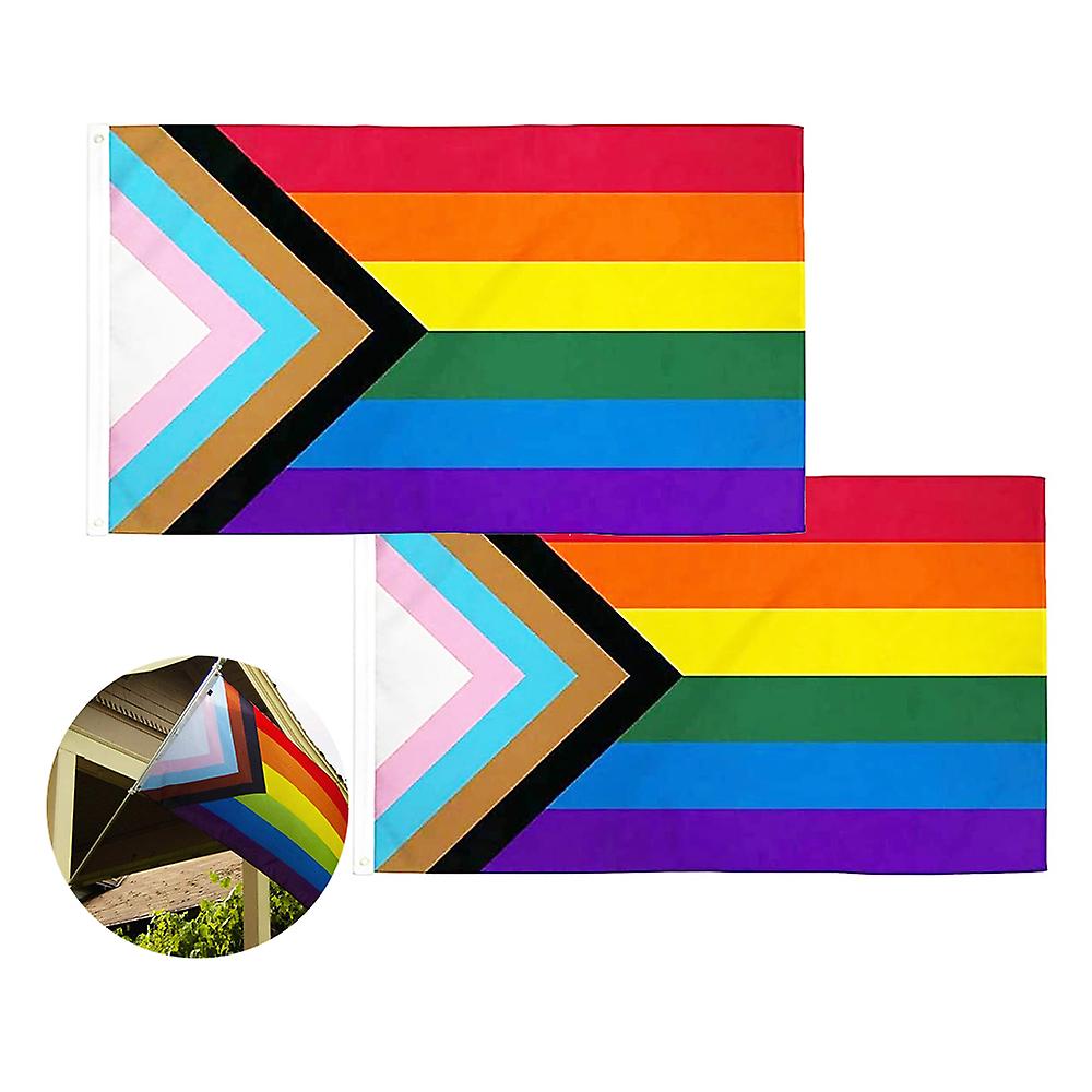 BESPORTBLE Bandiera Arcobaleno Pride 150x90 Cm - Tessuto Resistente Ai Raggi UV - Bandiera Per Giardino, Balcone, Manifestazioni E Decorazione