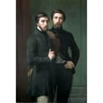 thumbnail image 3 of Flandrin, Hippolyte Jean 14x18 Black Modern Framed Museum Art Print Titled - Rene-Charles Dassy and His Brother Jean-Baptiste-Claude-Amede Dassy, 3 of 5