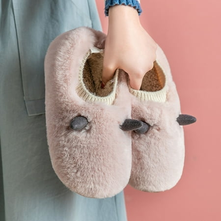 

GXSR Women s Furry Slippers Soft Long Fur Plush Fleece Slip On FlufAF House Shoes Warm Comfortable Fuzzy Furry Bedroom Slippers Indoor Cozy Memory Foam Anti-Slip