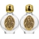 thumbnail image 1 of 2 frascos de agua bendita de vidrio repujado, vacíos, rellenables, para aceites esenciales, frascos de perfume portátiles, 1 of 8