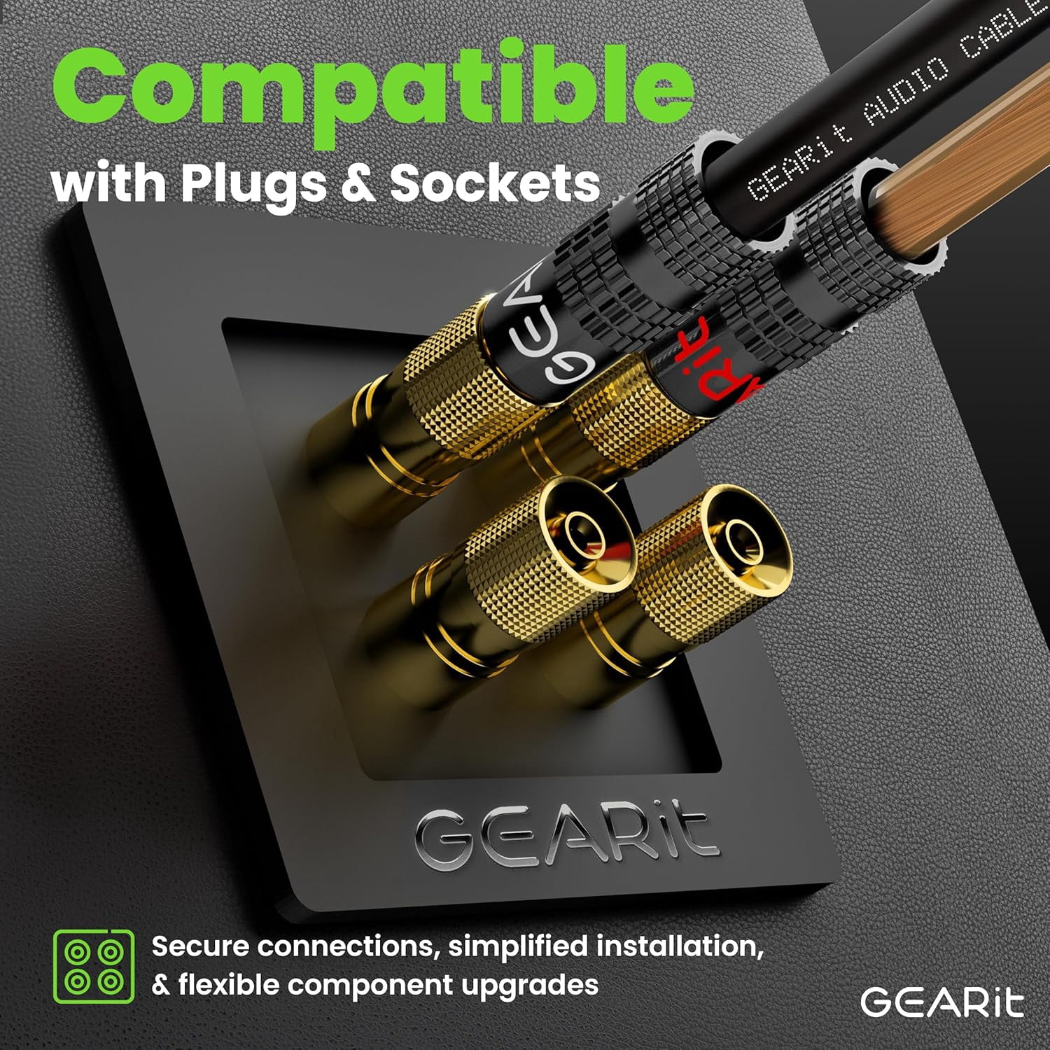 GEARit Pro Series 12 AWG Speaker Wire, Great Use for Home Theater Speakers and Car Audio, 100 ft