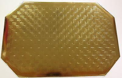 SET OF 6 MYLAR GOLD PLACEMATS, METALLIC LOOK, OCTAGONAL SHAPE - Walmart.com