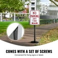 thumbnail image 6 of KFFKFF Iron Signage Post, 4-foot Mobile Robust Steel Post Sign Support with Durable Plastic Base & Rollers, U-Shape Sign Holder for Garden, Patio, Farm or Crossroads, Black, 6 of 9