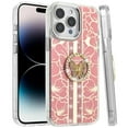 thumbnail image 4 of For Motorola Moto G Stylus 5G 2025 Case, Diamonds 3D Butterfly Floral Design Bling Sparkly Glitter Hybrid Metal Fashion with Ring Stand Phone Cover (Light Pink), 4 of 9
