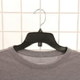 thumbnail image 3 of SSWBasics 17 inch Break-Resistant Black Plastic Dress Hangers - Case of 100 - Durable, 3 of 5