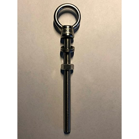 Stainless Steel 316 M8 Lifting Eye Bolt 8mm x 100mm (8mm x 4") Marine Grade