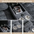 thumbnail image 3 of Noble House Canapé Sectionnel en Forme de U en Forme de Nuage, Équipé d'Un Fauteuil Inclinable Simple et d'Un Repose-Pieds Mobile, interface USB, Gris, 3 of 9