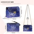 thumbnail image 6 of SCRAWLGOD Butterfly Floral Starry Sky Print Dark Blue Small Crossbody Bags for Women, Fashion Stain Resistant Cell Phone Purse, Mini Travel Purse with Detachable Chain, Casual Crossbody Handbags, 6 of 7
