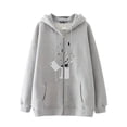 thumbnail image 1 of Sudadera con capucha estilo oscuro hip hop gótico Harajuku Y2Y calavera mariposa cremallera hombres y mujeres chaqueta Harajuku sudadera, 1 of 5