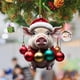 thumbnail image 1 of onlyliua ¡ ¡Promoción de Temporada! Colgante Navideño de Acrílico con Forma de Cerdo y Coche Plano para Árbol de Navidad., 1 of 3