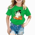 thumbnail image 2 of KPOPLK Teen Girls Halloween Shirt Cute Ghost Boo Tshirt Kids Outfits Short Sleeve Tees Tops 1-14Years,Size 9-10 Years, 2 of 7
