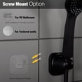 thumbnail image 3 of Handheld Shower Head Holder，5 Angles Adjustable，Concealed Adhesive Mount，Bathroom Wall Mounted Shower Wand Holder ( Black), 3 of 8