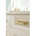thumbnail image 2 of Amerock Medora 3 inch (76mm) Center-to-Center Rectangle Golden Champagne Cabinet Pull Backplate, 2 of 6