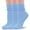 Light Blue, variant on TZYDMN Womens Ruffle Ankle Socks Fashion Breathable Solid Color Turn-Cuff Cute Girls Socks 3 Pairs