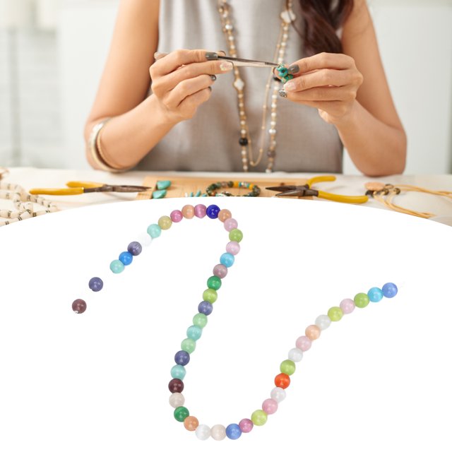 Natural Stone Spacer Beads, Comfortable Wear Smooth Surface DIY Loose Beads for Necklace Bracelet Making