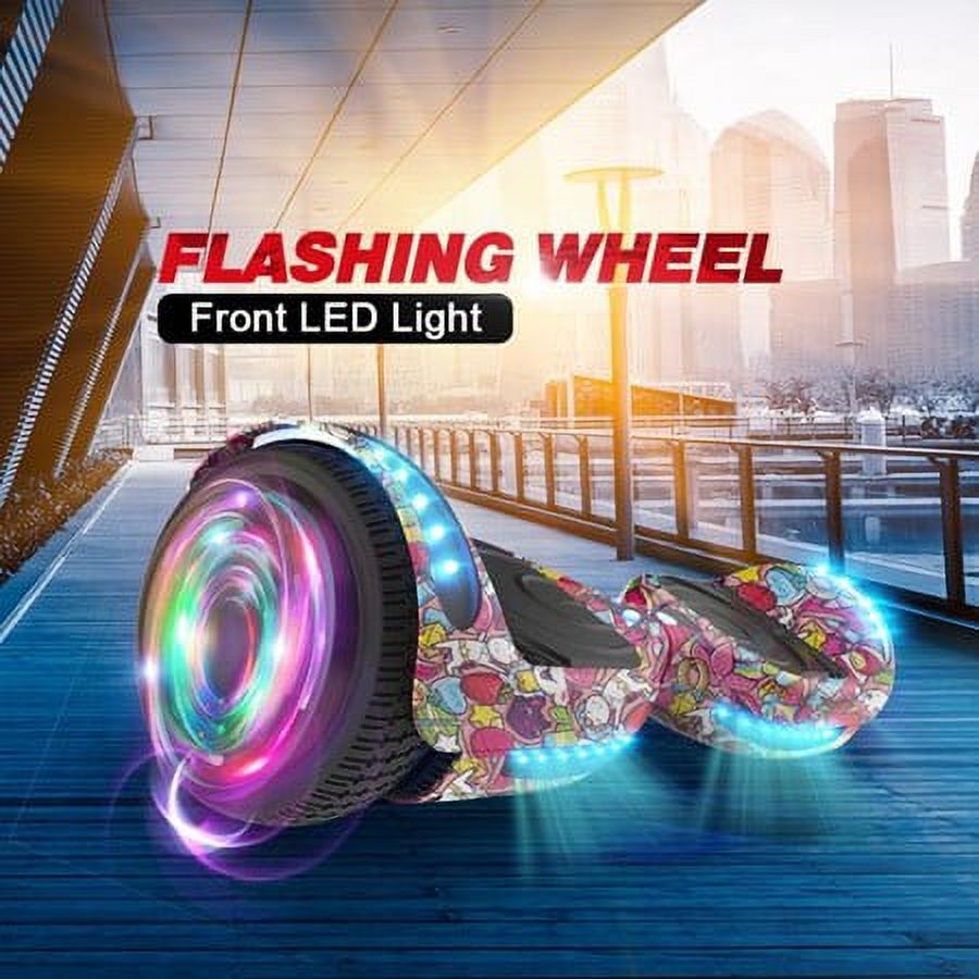 Hoverstar Flash Wheel Hoverboard 6.5 In., Bluetooth Speaker with LED Light, Self Balancing Wheel, Electric Scooter, Unicorn - image 6 of 8