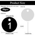 thumbnail image 3 of 1-50 Number Tags, Plastic ID Number Hang Tags with Hole, Engraved Round Numbered Marking Identification Tags, Key Box Cabinet Organized Coding Tag(Black), 3 of 7