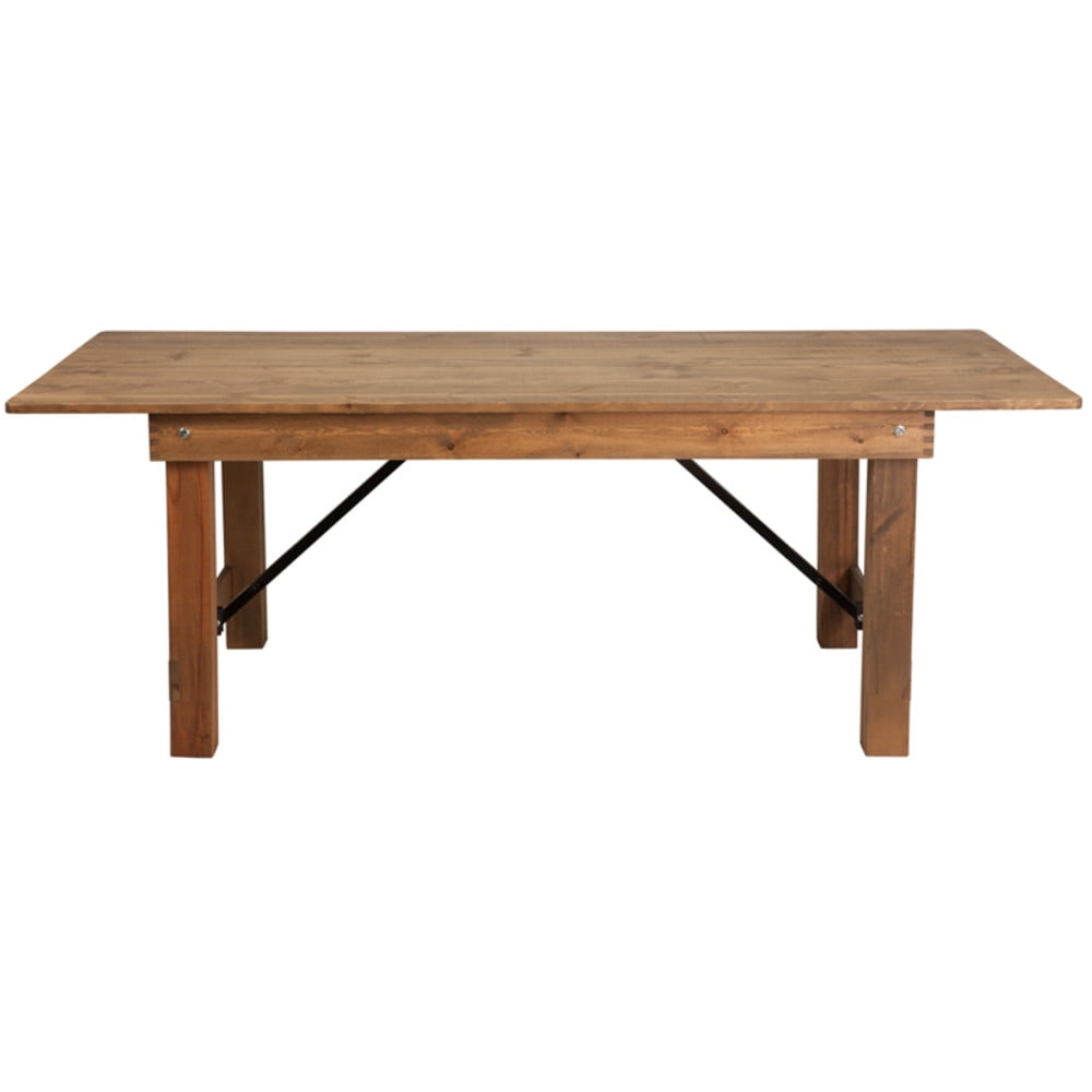 Flash Furniture 7'X40" Folding Farm Table In Antique Rustic Walmart