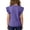 Purple, variant on Girls T Shirts with Flutter Sleeve, Short Sleeve Crew Neck Casual Kids Summer Tops Purple Size 9-10T