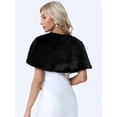thumbnail image 4 of Chal de Piel Sintética para Mujer de Estilo 20s Estola Nupcial de Invierno Negro L, 4 of 5