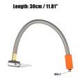 thumbnail image 3 of Adaptador de manguera de inflado de neum?ticos Flexible de 11,8 ", mandril de aire de tama?o de rosca M6 con manguera para v?lvula de neum?tico est?ndar, rosca fina sin v?lvula de liberaci?n de aire, 1 Uds. Unique Bargains mandriles para neumáticos de automóviles, 3 of 6
