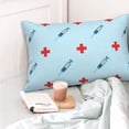 thumbnail image 4 of Balery Syringe And Red Cross Funda de Cojín Estampada, Regalos para Mujeres, Regalos de Amor para Ella, Regalos para Novia o Esposa, Funda de Almohada-14"x20", 4 of 6