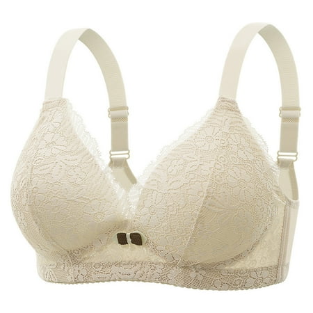 Summer Savings Clearance 2025! Womens Everyday Bras  Full Coverage Seamless Bra Push Up Non Slip Deep V Plunge Underwire Bras for Women Super Padded Add 2 Cups XS-XL