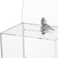 thumbnail image 4 of Injueey Caja de votación transparente, contenedor, caja de boletos para rifa, para recepción de escritorio Almacenamiento y organización del hogar, 4 of 6